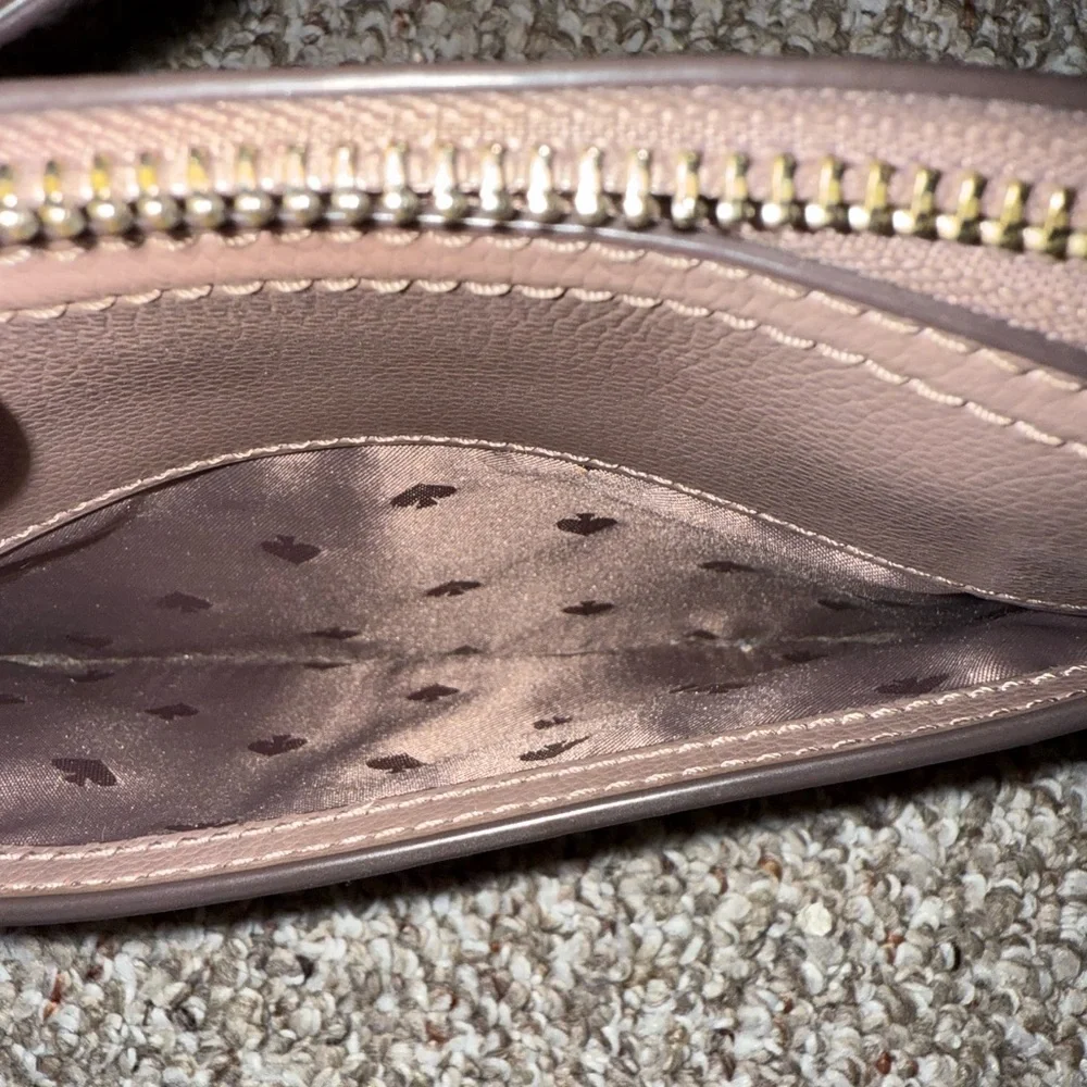 kate spade mauve (purpleish- brown) dome crossbody purse / bag